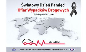 Plakat związany ze Światowym Dniem Pamięci Ofiar Wypadków Drogowych