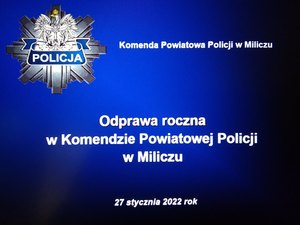 Odprawa roczna w Komendzie Powiatowej Policji w Miliczu