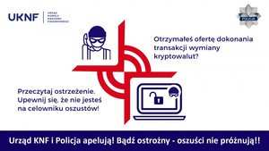 Ikonografika z informacjami dotyczącymi oszustw związanych z kryptowalutami