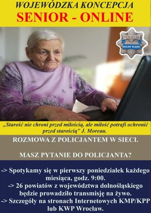 Plakat do działań senior on-line