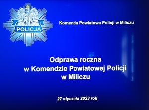 Roczna odprawa służbowa w Komendzie Powiatowej Policji w Miliczu