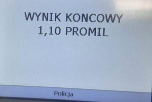 Wynik badania trzeźwości kierowcy