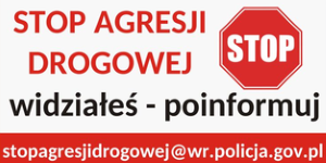 Ikonografika z napisem stop agresji na drodze