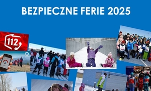 Plakat tematyczny dotyczący bezpiecznych ferii