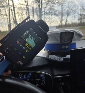 wynik pomiaru prędkości na urządzeniu