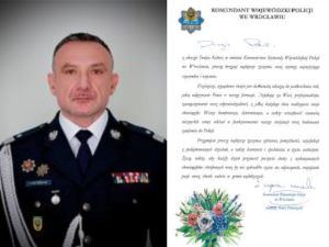 Życzenia Komendanta Wojewódzkiego Policji we Wrocławiu nadinsp. Pawła Półtorzyckiego z okazji święta wszystkich Kobiet
