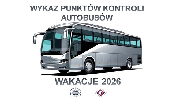 Ikonografika tematyczna dotycząca wykazu punktów kontroli autobusów - wakacje 2026