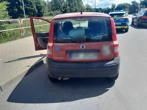 Fiat biorący udział w wypadku