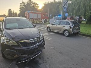Uszkodzone pojazdy uczestniczące w zdarzeniu drogowym