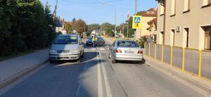 przejście dla pieszych i pojazd sprawcy